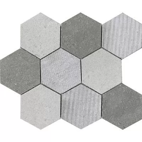 World Hexagon Texture Grey - stone tile